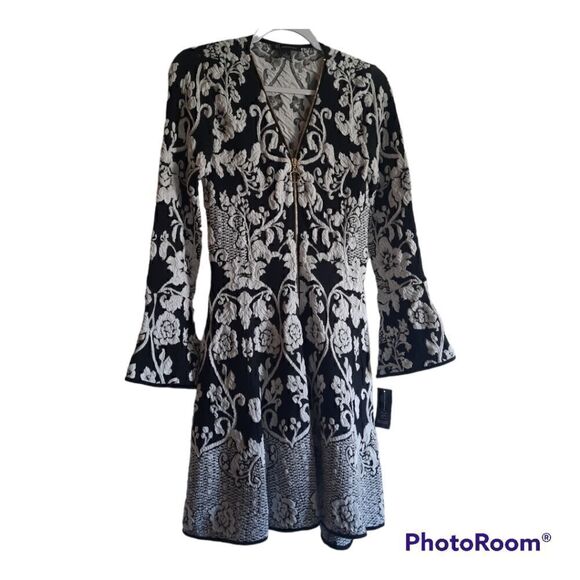 Inc International Concepts Floral Zip-Up Sweater Dress - Picture 1 of 5